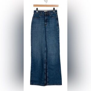 NWOT Sézane Wide Leg Jeans Blue Medium Wash Mid-Rise Size XS (US 0 / FR 32)